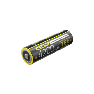 NL2142LTHPi — Capacity: 4200 mAh Voltage: 3.6V Continuous Discharge Current: 15A MAX Length: 76.8±0.3mm / 3.02"±0.01" Diameter: ≤22.3mm / 0.88"