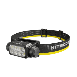 HC75 UHE — Lanternă frontală NITECORE HC75 UHE, cu flux maxim de 3 000 lm și distanță de iluminare de până la 192 m.